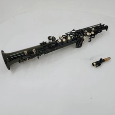 New Straight Bb Soprano Saxophone Shiny Black Brass With Case Accessories