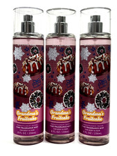 NEW 3 BATH  BODY WORKS GRANDMA'S FRUITCAKE FINE FRAGRANCE MIST 8 FL OZ
