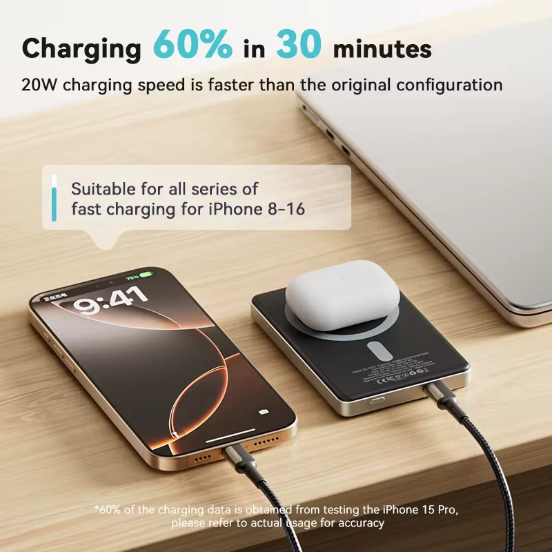 KUULAA Magnetic Power Bank 10000mAh 20W Fast Wireless Charger For iPhone MagSafe - Image 2 of 4