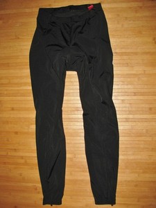 RION Cycle TIGHTS Pants Size SMALL Poly Spandex BLACK with GRAY CONTOUR PAD