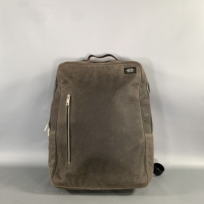JACK SPADE Grey Gunmetal Shimmer Waxed Cotton Backpack bag