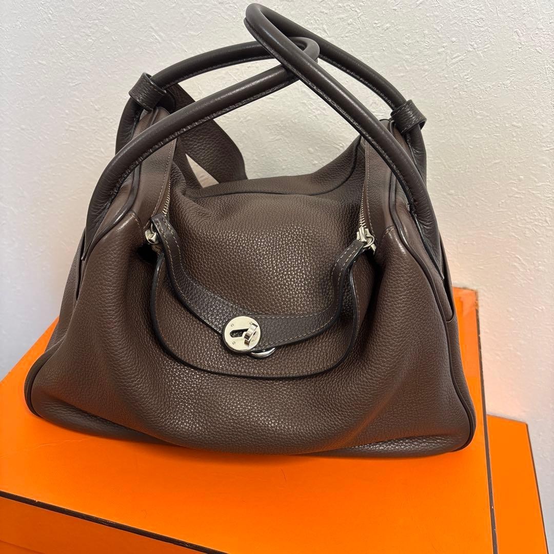 HERMES Lindy 34 in Brown Tones Used