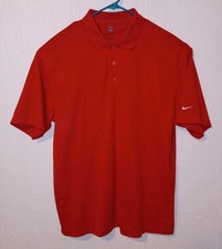 Nike Shirt Mens X-Large Red Dri Fit Golf Polo Short Sleeve