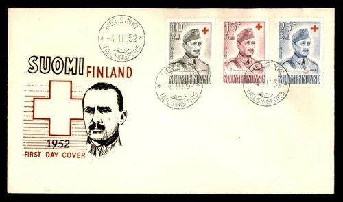 Mayfairstamps Finland FDC 1952 G Mennerheim Red Cross First Day Cover aaw_63071