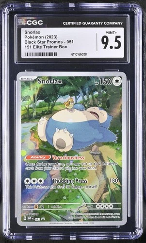 Snorlax 051 CGC 9.5 - 2023 Pokemon SV Scarlet Violet Promos 151 ETB