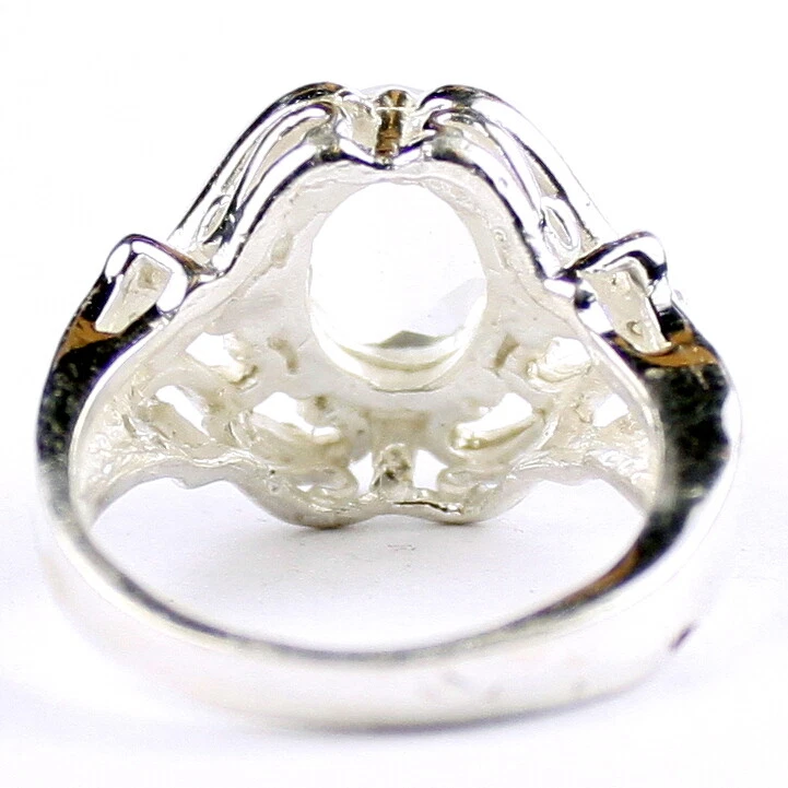 Anillo de plata esterlina con topacio de plata para damas - hecho a mano • SR169 Foto 4 de 4