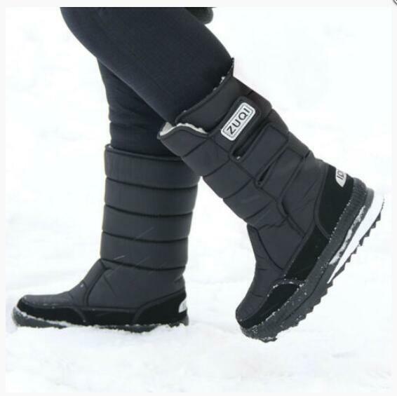 Men's Warm Snow Boots Outdoor Fur Shoes Waterproof MidCalf Moon Boots