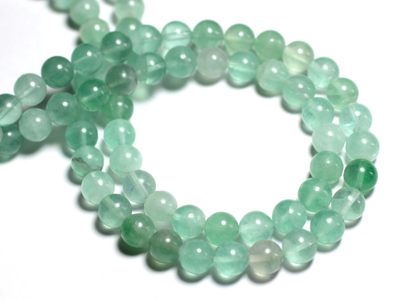 Perles de Pierre Fluorite Verte Boules 12mm pour Composer des Bijoux Personnalisés à Offrir