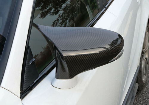 For Lexus IS ES RC CT LS GS Dry Carbon Fiber Ox Horn Rearview Mirror Cover Trim - Picture 3 of 9