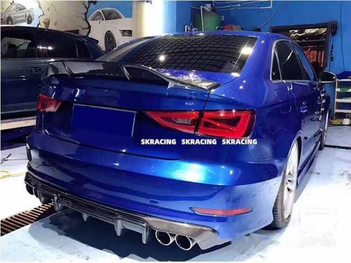 Real Carbon Fiber Trunk Lid Spoiler Wing Lip For AUDI A3 S3 RS3 8V 2014-2020 - Picture 19 of 22