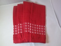 Kitchen Towels Set Of 4 - 100% Cotton - Red Color - Size 14 X 25 Kitchen Towels Set Of 4 - 100% Cotton - Red Color - Size 14 X 25