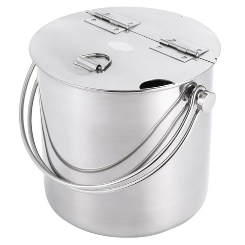 1pc Stainless Steel Ice Bucket with Portable Handle and Lid for Home Bar - Picture 6 of 12