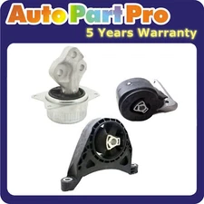 For Cadillac SRX 2.8L for Auto. 10-11 Front, Left & Rear Trans Mount Set 3Pcs