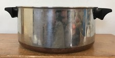 Vtg 1991 Copper Clad Stainless Revere Ware Stockpot 4.5 qt Handles Clinton IL