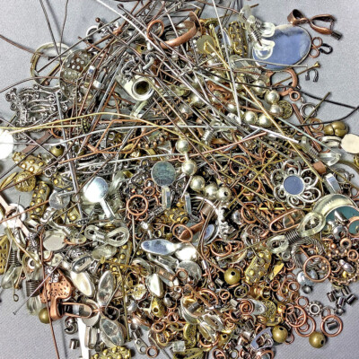 Sale Destash Plated Mixed Findings Sizes and Colors Over 7oz Pkg