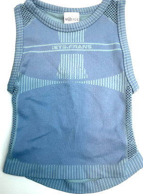 URBAN OUTFITTERS IETS FRANS DAMEN CROPPED TOP XS BLAU. ÄRMELLOS, RUNDHALSAUSSCHNITT