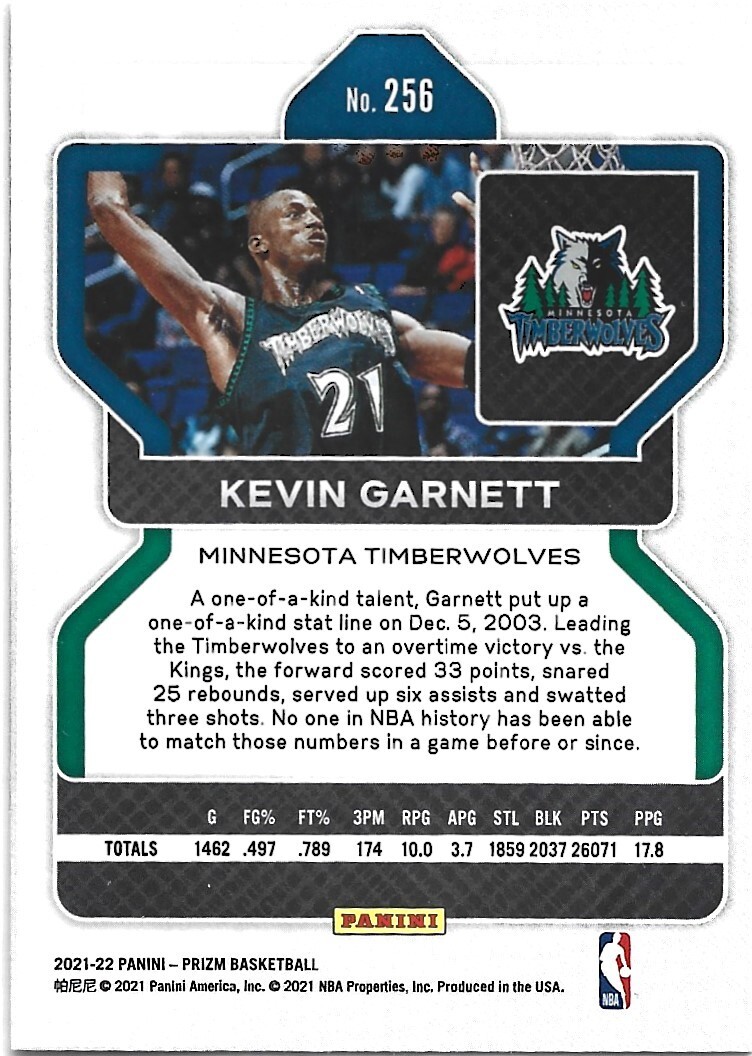 2021-22 Panini Prizm - #256 Kevin Garnett | eBay
