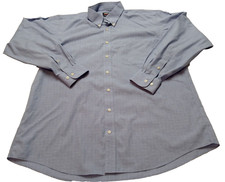 Kirkland Signature Men's Traditional Fit No-Iron Long Sleeves Shirt Blue Sz 17