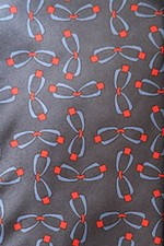 AQUASCUTUM SILK TIE NAVY ROYAL BLUE & RED HORSE BITS A MADDER TWILL IDEA CLASSIC