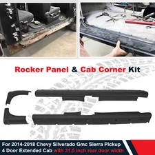 Rocker Panel Cab Corner For 2014-2018 Chevy Silverado Gmc Sierra Pickup 4 Door