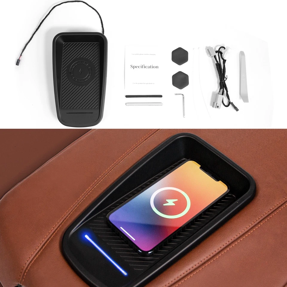 For 2015-2020 Cadillac Escalade Center Console Charging Wireless Charging Tray Foto 2 de 4