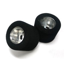 H R Racing HR1207 27 x 21mm Hard Foam Tire w/ Wheel 1/8 Axle 2 1:24 Slot Car