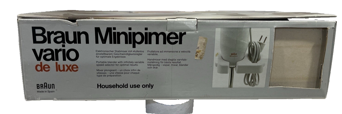 Mixeur Plongeant Braun Minipimer Vario De Luxe - Testé, 6 Vitesses, Portable - Occasion