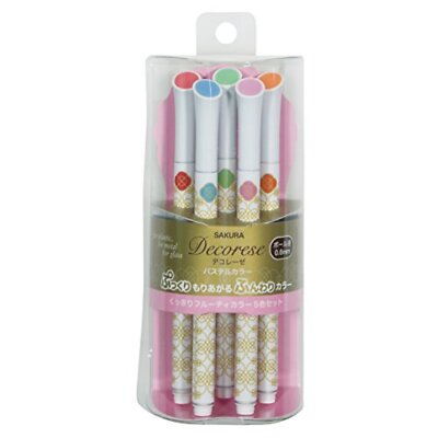 Sakura Crepus water ballpoint pen Decorese pastel 5 colors fruity F/S w/Track#