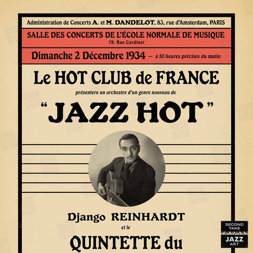 Django Reinhardt - Stephane Grappelli jazz poster - QHCF - Paris - 1934 - Picture 6 of 7