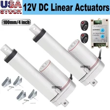 Set of 2X4" 1500N 330lbs 12V Linear Actuator W/ Remote Control for Auto Car Lift