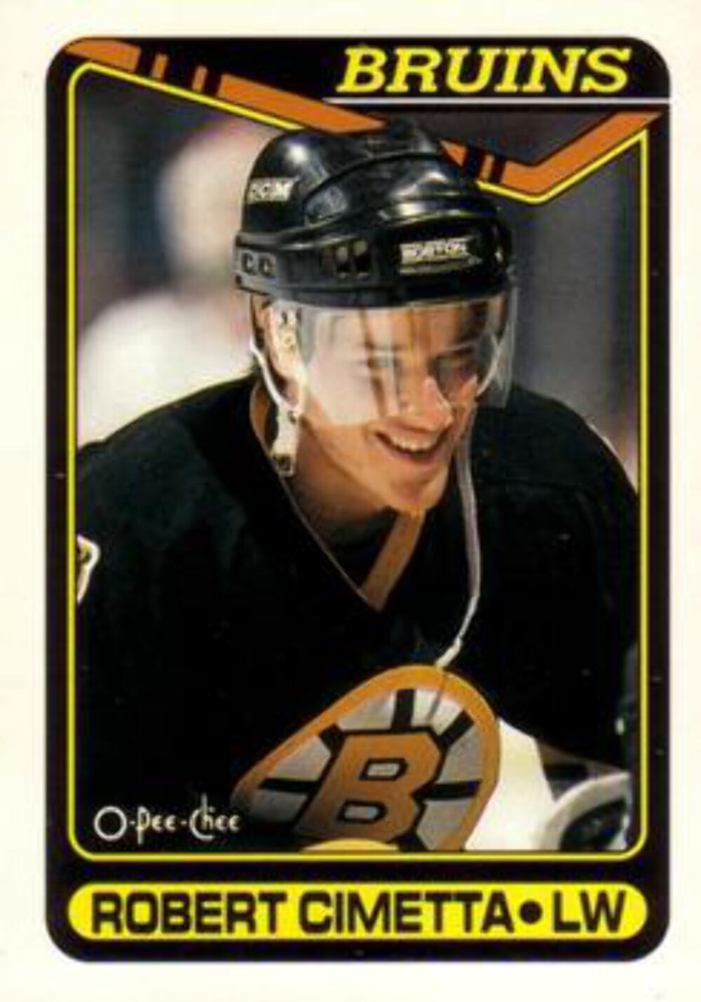 #288 Robert Cimetta - Boston Bruins - 1990-91 O-Pee-Chee Hockey