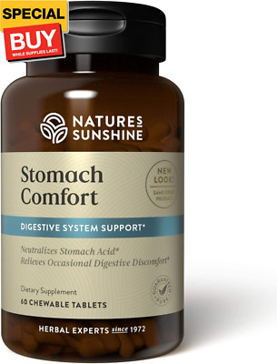 Stomach Comfort, 60 Chewable Tablets | Helps Neutralize Acid and Soothe the Stom