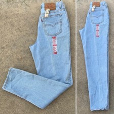 Vintage Levis Button Fly 501 Jeans High Waist Tapered Leg 9 S 28 Waist 80s 90s