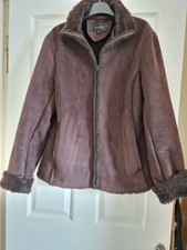 Brown Suede Style Coat Size 16