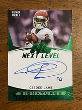 2020 Sage Premier Draft Ceedee Lamb Next Level ON-CARD Signature GREEN #'d 2/5