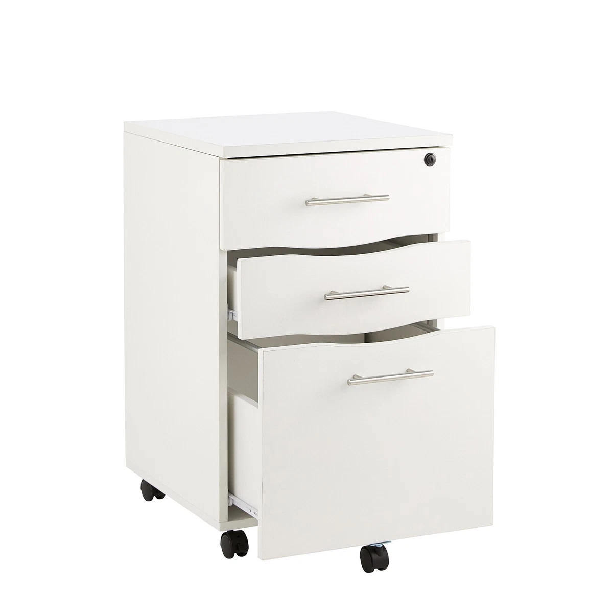 White wood filing sale cabinet 2 drawer