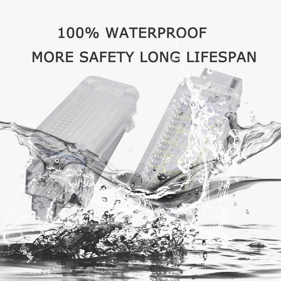 Luz de cortesía LED interior para puerta de reposapiés para Audi A2/3/4/5/6/8 VW Golf Passat Foto 2 de 4