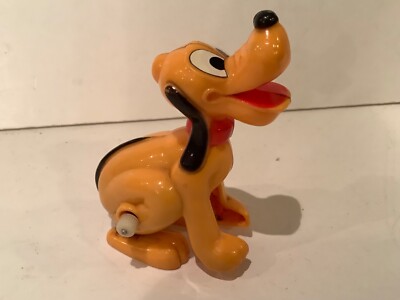 Vintage 1977 Tomy Wind-Up Dog Toy Pluto by Walt Disney Productions Non Working