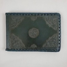 Embossed Photo or Scrapbook Album 8"x 6" Blue Cover, Laced Edges Vintage