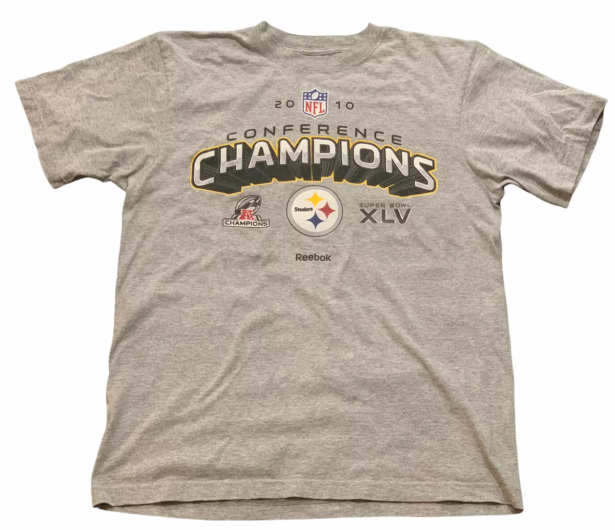 Pittsburgh Steelers 2010 Reebok Super Bowl NFL Champions T Shirt