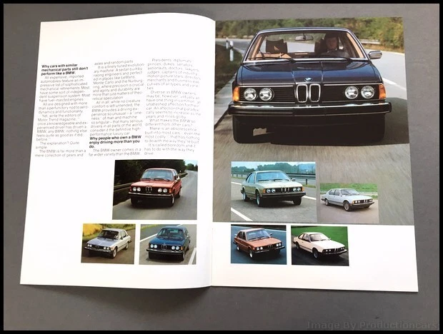 1979 BMW 12-page Vintage Car Sales Brochure - 633CSi 528i 320i 733i Paint SET Foto 3 de 4