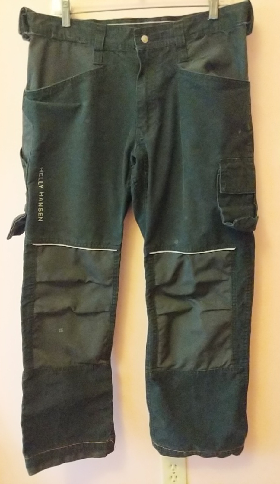 Helly Hansen Pants Black Workwear Double Knee Cargo Utility Outdoor Grunge HH