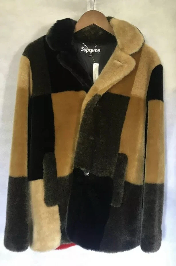 Veste en fourrure patchwork Supreme Fw15