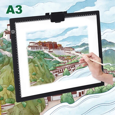 AGM A3 LED Einstellbar Lichttisch Leuchttablet Copy Board Dimmbarer Zeichenbrett USB