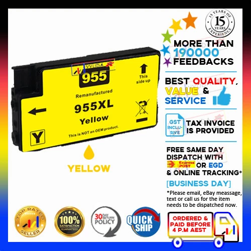 Any NoN-OEM 955XL Ink Cartridge for HP Officejet Pro 7740 8210 8710 8730 8740 - Picture 8 of 15