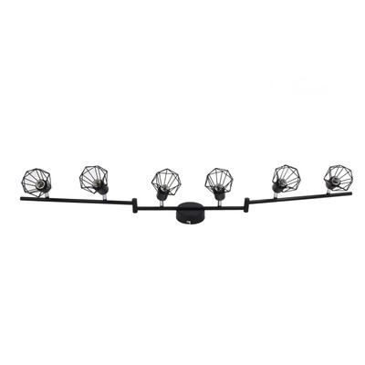 6 Light Track Lighting Kit E14 Track Lampe Halter Schwarz 6-Wege-decken-Beleucht