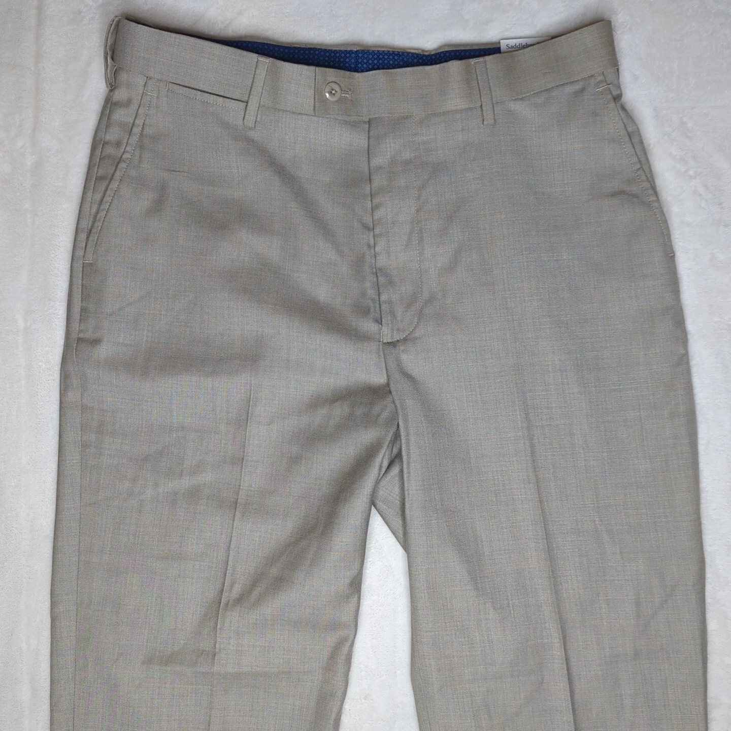 Saddlebred Comfort Flex Straight Fit Khaki Wrinkle Resistant 34 X 30 NWT