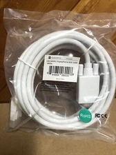 Monoprice DisplayPort to VGA Cable 10 Feet White | 28AWG, Gold Plated Connectors