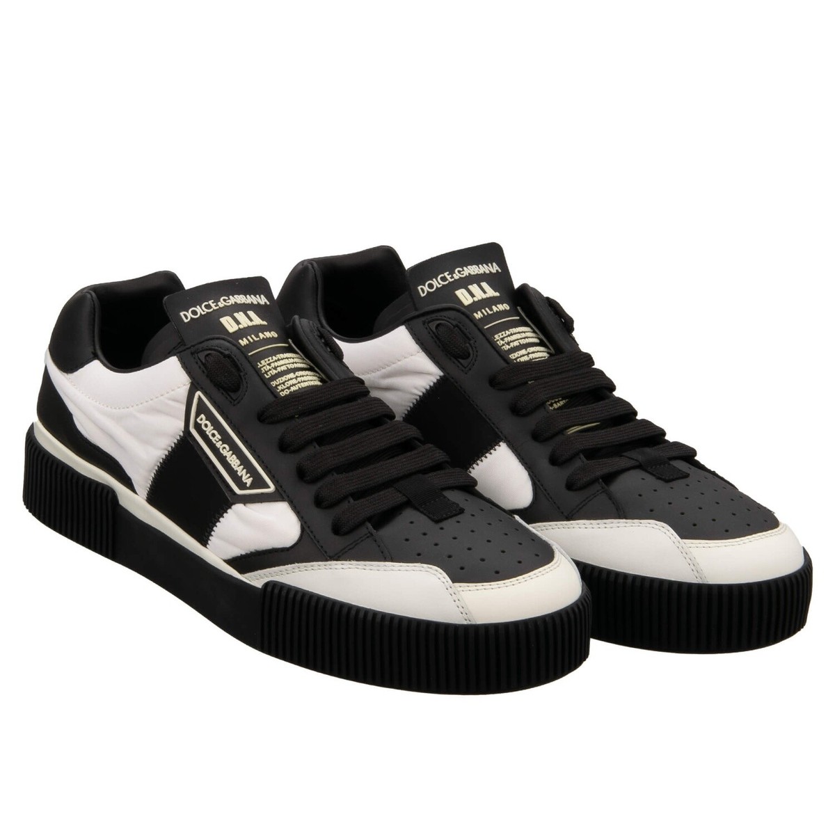 Dolce & Gabbana F8N08ZGDCWQW0800 関税送料込 DOLCE & GABBANA DG Logo Low-Top Leder Sneaker Schuhe NEW
