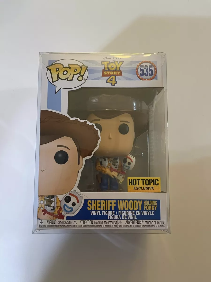 Sheriff woody holding forky funko pop 2025